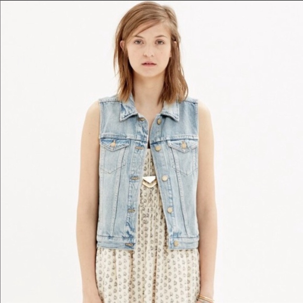 Madewell Distressed denim vest